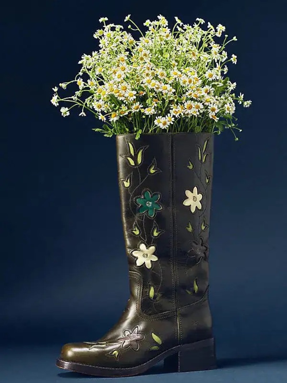 Frye Campus Boots Olive Floral 7.5